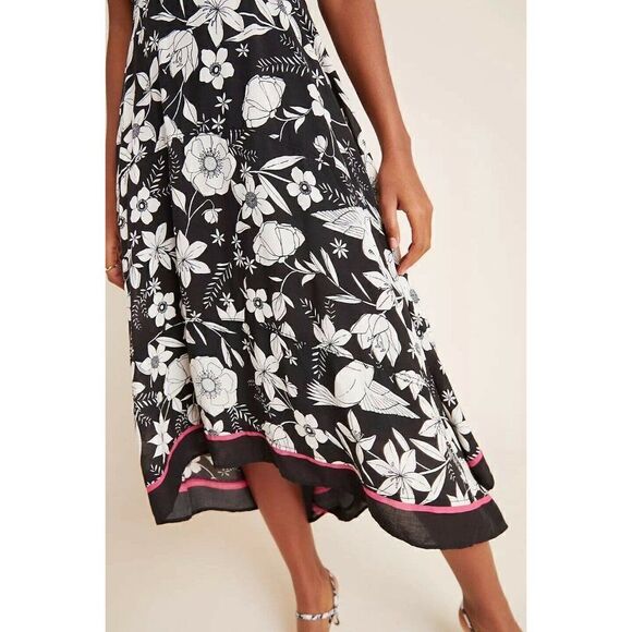NEW ANTHROPOLOGIE Sz 6 VIVIENNE FLORAL PRINTED MIDI MAXI DRESS X MAEVE - Picture 4 of 5